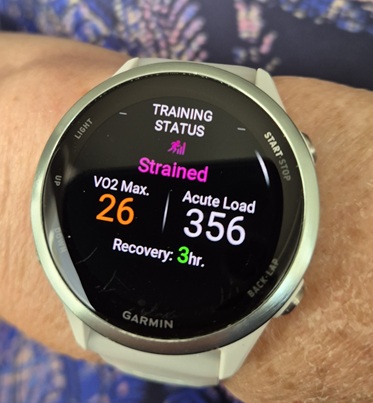 Garmin reporting my activity was "Strained"